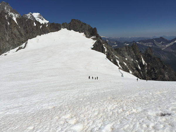 Tourists out on the glacier.